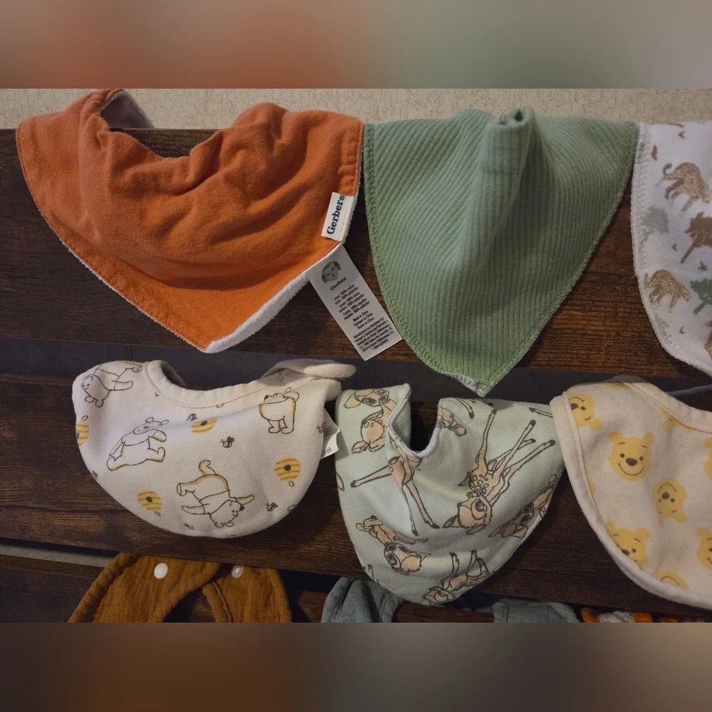 Set Of 12 Assorted Baby Bibs